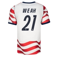 Camiseta Estados Unidos Timothy Weah #21 Primera Equipación Replica Mundial 2026 mangas cortas